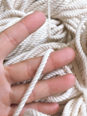 1kg Dây thừng se macrame màu kem 100% cottton 3 xoắn hàng đẹp loại 1