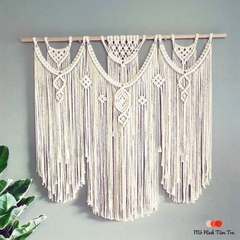 Thanh gỗ thông tròn phi 2cm - dài 1m treo rèm , macrame