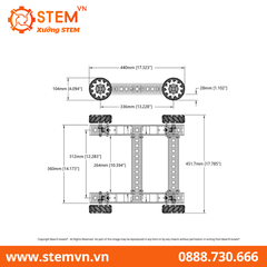 Strafer® Chassis Kit, 104mm GripForce™ Mecanum Wheels (SKU: 3209-0001-0007)