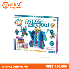 Robot hỗ trợ học tập cho lứa tuổi mầm non, tiểu học - Thames & Kosmos Kids First: Robot Engineer Science Kit w/ Storybook