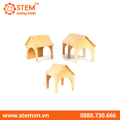 TTS 6 Bee-Bot Programmable Robots with Docking Station, Wooden Tunnels & FREE 10-pcs Clip on Shells White - STEM Learning Coding Robotics for Kids Age 3+