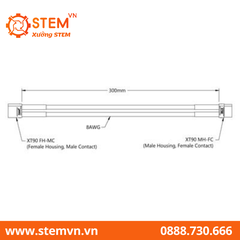 XT90 Extension FH-MC to MH-FC, 300mm Length