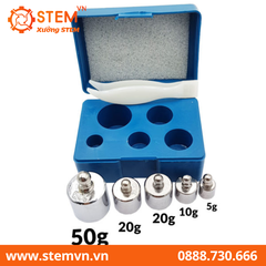 Hộp 5 quả cân chuẩn dùng cân chỉnh cảm biến loadcell