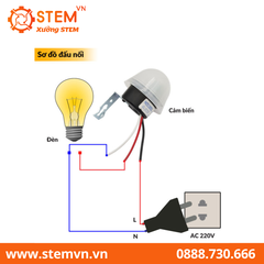 Cảm biến ánh sáng AS-20 220V có thể lắp ngoài trời