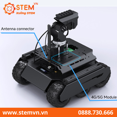 Robot AI 6 bánh 4WD dành cho bo mạch Raspberry Pi 4B hoặc Pi 5