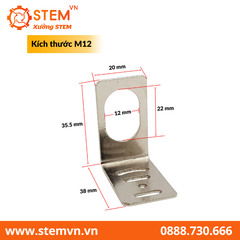 Gá đỡ cảm biến vật cản Hồng ngoại Tiệm cận vuông góc M12