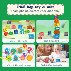 ĐỒ CHƠI GỖ XÂU HẠT LACING BEADS - MIDEER