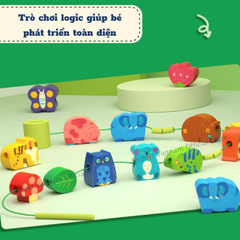 ĐỒ CHƠI GỖ XÂU HẠT LACING BEADS - MIDEER