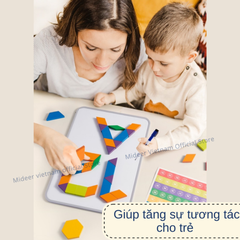 ĐỒ CHƠI XẾP HÌNH GỖ SÁNG TẠO MAGNETIC GEOMETRY BLOCKS - MIDEER