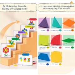ĐỒ CHƠI XẾP HÌNH GỖ SÁNG TẠO MAGNETIC GEOMETRY BLOCKS - MIDEER