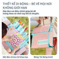 BỘ BÚT MÀU ĐA NĂNG ARTIST SUITCASE MÀU HỒNG - MIDEER