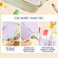 BỘ BÚT MÀU ĐA NĂNG ARTIST SUITCASE MÀU HỒNG - MIDEER