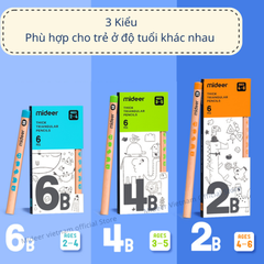 BÚT CHÌ 2B 4B 6B KÈM GỌT BÚT- MIDEER