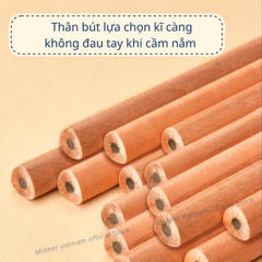 BÚT CHÌ 2B 4B 6B KÈM GỌT BÚT- MIDEER