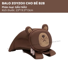 BALO ĐI HỌC CHO BÉ ZOYZOII FOREST ANIMAL BACKPACK HÌNH ĐỘNG VẬT RỪNG CHO BÉ TRAI , BÉ GÁI MẦM NON