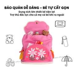 BALO MẦM NON ZOYZOII EXPLORE DENIM BAG, CẶP ĐI HỌC CHO BÉ 2,3,4,5 TUỔI B85