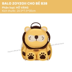 BALO ĐI HỌC CHO BÉ ZOYZOII FOREST ANIMAL BACKPACK HÌNH ĐỘNG VẬT RỪNG CHO BÉ TRAI , BÉ GÁI MẦM NON