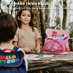 BALO MẦM NON ZOYZOII EXPLORE DENIM BAG, CẶP ĐI HỌC CHO BÉ 2,3,4,5 TUỔI B85