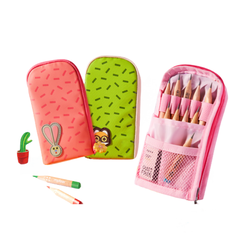 HỘP ĐỰNG BÚT CHO BÉ ARTIST REVERSIBLE TWINS PEN POUCH LITTLE RACCOON- MIDEER