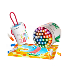 BÚT MÀU SÁP KÈM QUAI XÁCH SILKY CRAYON 3+ - MIDEER