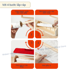 BỘ GIÁ ĐỠ CUỘN GIẤY VẼ ĐA NĂNG - MIDEER