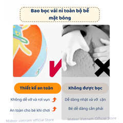 BÓNG VẢI MỀM CHO BÉ SILENT BOUNCY BALL - MIDEER