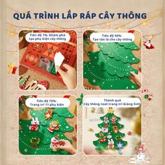CÂY THÔNG NOEL VẢI KÈM TÚI MÙ TRANG TRÍ - MIDEER