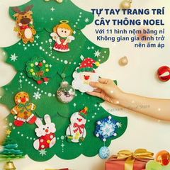 CÂY THÔNG NOEL VẢI KÈM TÚI MÙ TRANG TRÍ - MIDEER