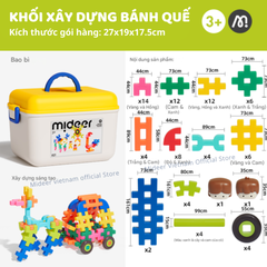 ĐỒ CHƠI LẮP GHÉP KHỐI HÌNH 3D WAFFLE BUILDING BLOCKS- MIDEER