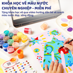 MÀU VẼ SƠN DẦU ACRYLIC PORTABLE GOUACHE PAINT BUCKET SET - MIDEER