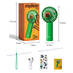 QUAT CẦM TAY TÍCH ĐIỆN MINI- MIDEER