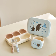 SET KHAY ĂN DẶM SILICONE BẠCH KIM CAO CẤP - DONO&DONO