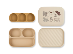 SET KHAY ĂN DẶM SILICONE BẠCH KIM CAO CẤP - DONO&DONO