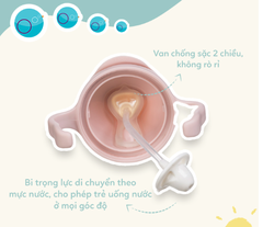 BÌNH NƯỚC PPSU 360 ĐỘ CÓ VAN CHỐNG SẶC VÀ TAY CẦM CHO BÉ TẬP UỐNG NƯỚC 240ML - B.BOX