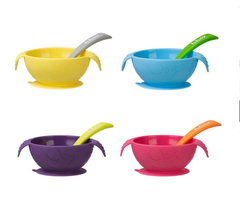 BỘ CHÉN SILICONE VÀ MUỖNG CHO BÉ TẬP ĂN DẶM- B.BOX