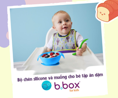 BỘ CHÉN SILICONE VÀ MUỖNG CHO BÉ TẬP ĂN DẶM- B.BOX