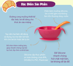 BỘ CHÉN SILICONE VÀ MUỖNG CHO BÉ TẬP ĂN DẶM- B.BOX