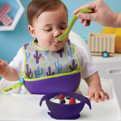 BỘ CHÉN SILICONE VÀ MUỖNG CHO BÉ TẬP ĂN DẶM- B.BOX