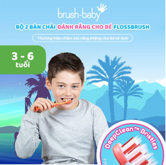 BÀN CHẢI ĐÁNH RĂNG CHO BÉ FLOSSBRUSH TỪ 3-6 TUỔI - BRUSH-BABY
