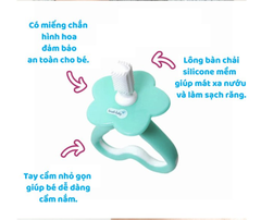 BỘ BÀN CHẢI ĐÁNH RĂNG VÀ MÁT XA NƯỚU CHO BÉ TỪ 0-18 THÁNG - BRUSH-BABY