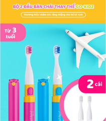 BỘ 2 ĐẦU BÀN CHẢI THAY THẾ CHO BÀN CHẢI ĐIỆN GOKIDZ TỪ 3 TUỔI - BRUSH-BABY