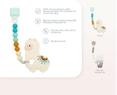 GẶM NƯỚU SILICONE KÈM DÂY ĐEO CHO BÉ - LOULOU LOLLOPOP