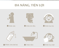 KHĂN SỮA/KHĂN LÓT ĐẦU/KHĂN LAU MẶT/KHĂN YẾM VẢI BÔNG 9 LỚP (SET 2 CÁI) - L'ANGE
