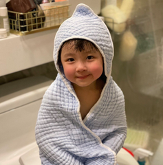 KHĂN TẮM/KHĂN QUẤN VẢI BÔNG CÓ NÓN 6 LỚP 65X65CM- L'ANGE