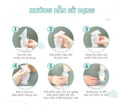 CỐC HỨNG SỮA RẢNH TAY SILICONE - MINIKOIOI