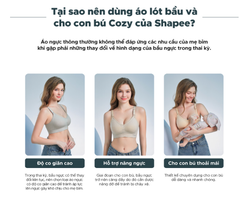 ÁO LÓT BẦU VÀ CHO CON BÚ COZY KHÔNG GỌNG - SHAPEE