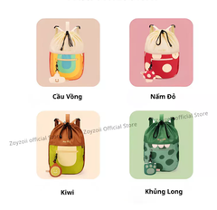 BALO VẢI CHO BÉ ĐỰNG ĐỒ DU LỊCH CHÍNH HÃNG ZOYZOII B36 OUTDOOR DRAWSTRING BAG MÃ B36