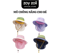 MŨ CHỐNG NẮNG CHE VAI GÁY ZOYZOII LARGE BRIM SUN HAT , CHỐNG TIA UV CHO BÉ TRAI BÉ GÁI B62