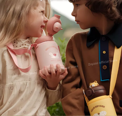 BÌNH NƯỚC GIỮ NHIỆT ZOYZOII CHO BÉ ĐI HỌC CÓ TÚI ĐỰNG THERMOS CUP MÃ E8