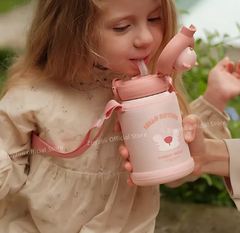 BÌNH NƯỚC GIỮ NHIỆT ZOYZOII CHO BÉ ĐI HỌC CÓ TÚI ĐỰNG THERMOS CUP MÃ E8